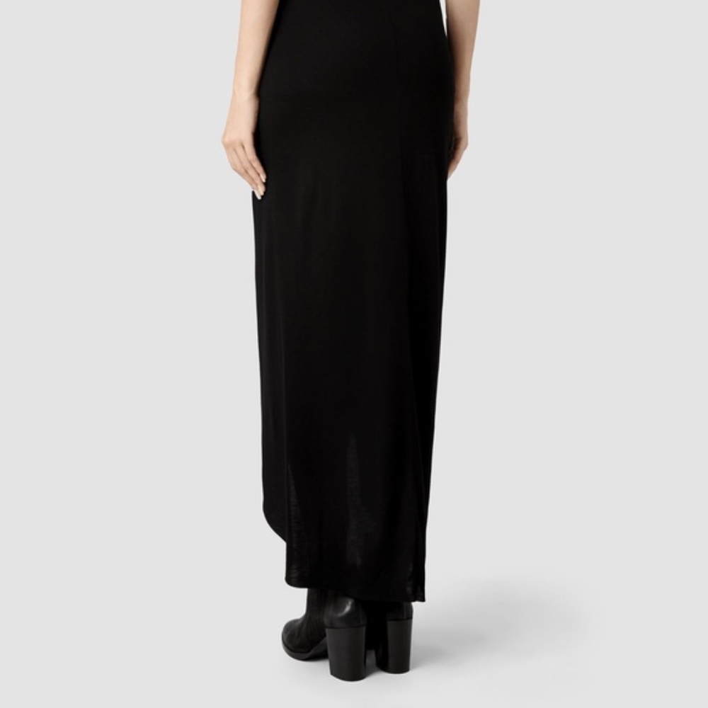 ALL SAINTS Bell Maxi Skirt 10 Knit Black